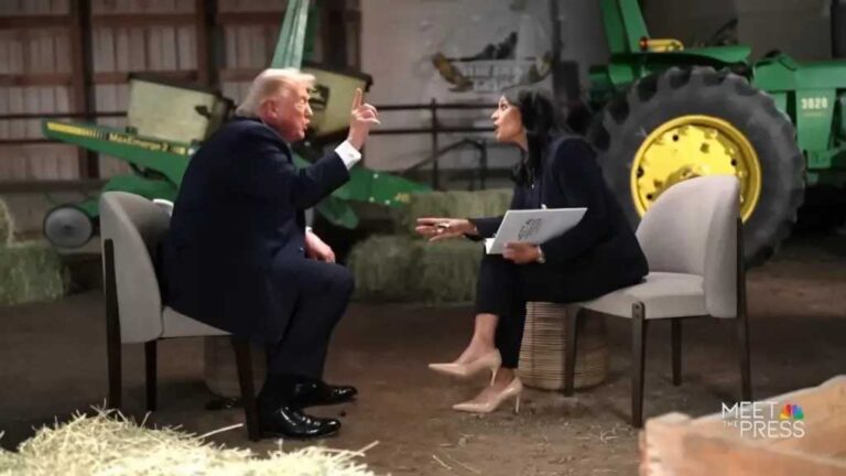 Donald Trump se irrita e abandona entrevista ao vivo após ser pressionado sobre fraude